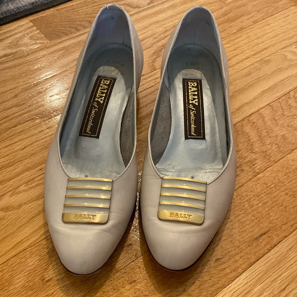 White Bally leather shoes